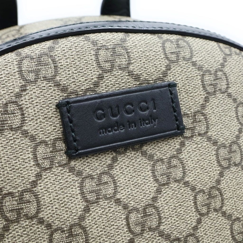 Gucci GG Supreme Backpack Black Beige Leather — view 6