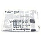 Louis Vuitton Newspaper Clutch White Leather Silver — view 2