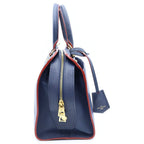 Louis Vuitton Epi Vaneau MM Handbag Leather Gold Navy — view 3