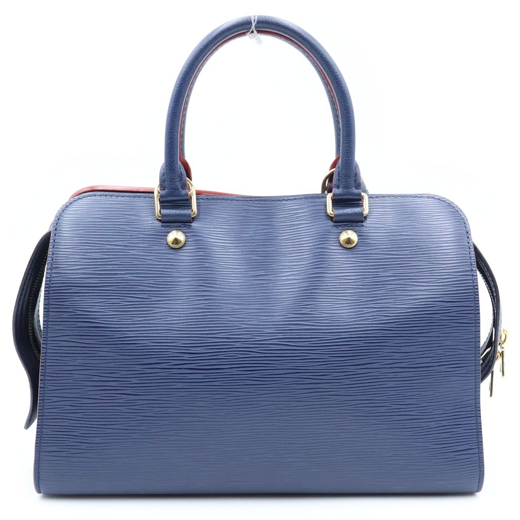 Louis Vuitton Epi Vaneau MM Handbag Leather Gold Navy — view 2