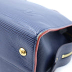 Louis Vuitton Epi Vaneau MM Handbag Leather Gold Navy — view 5