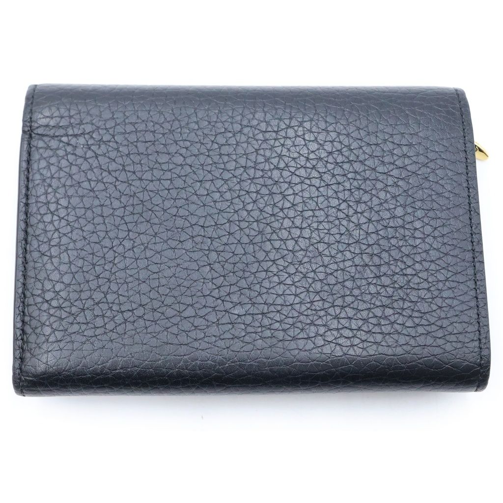 Louis Vuitton Portefeuille Capucines Trifold Wallet Compact Coin Purse Black — view 2