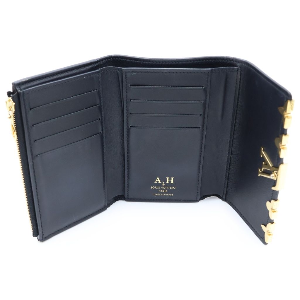 Louis Vuitton Portefeuille Capucines Trifold Wallet Compact Coin Purse Black — view 5