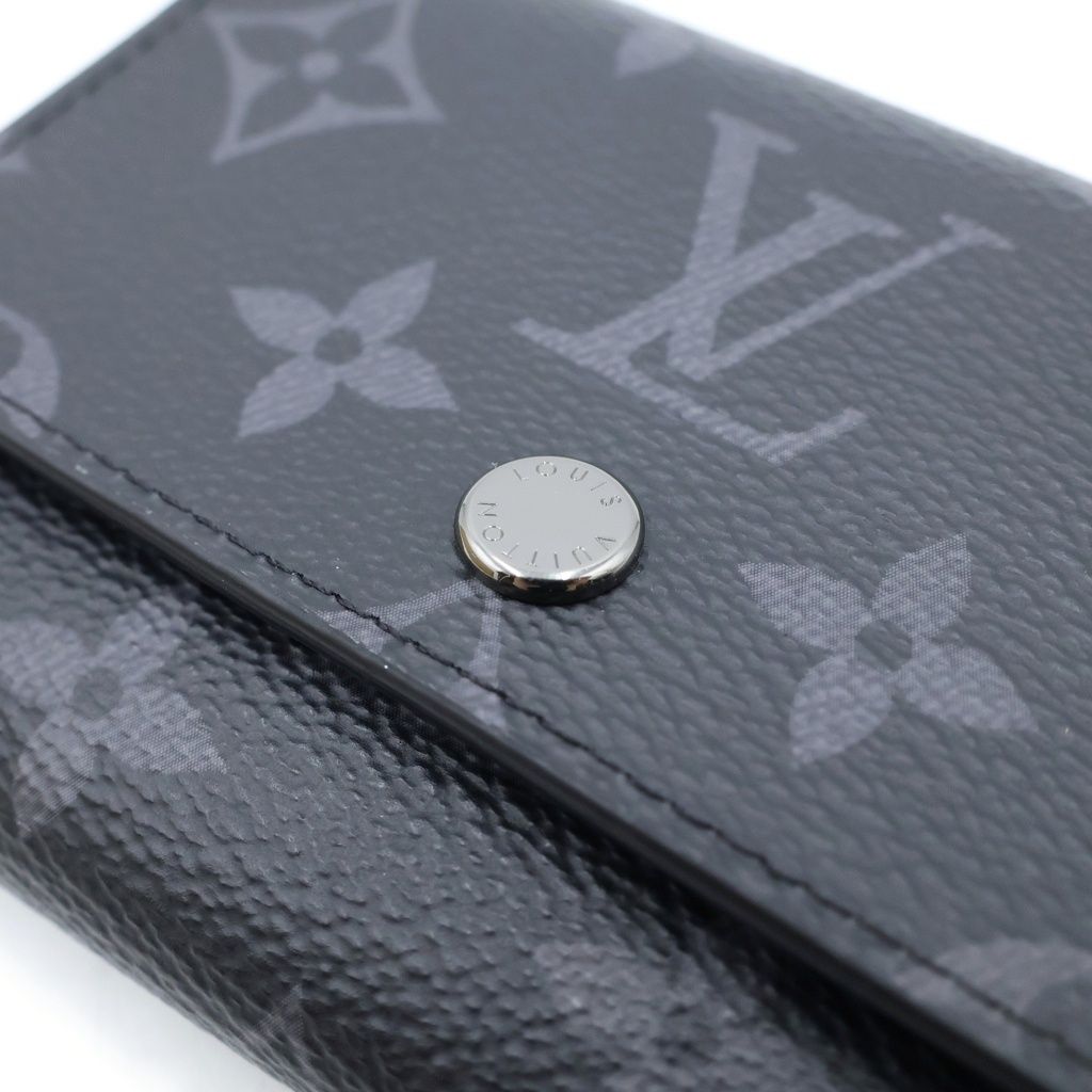 Louis Vuitton Monogram Eclipse Victor Wallet Compact Trifold Black Leather — view 4