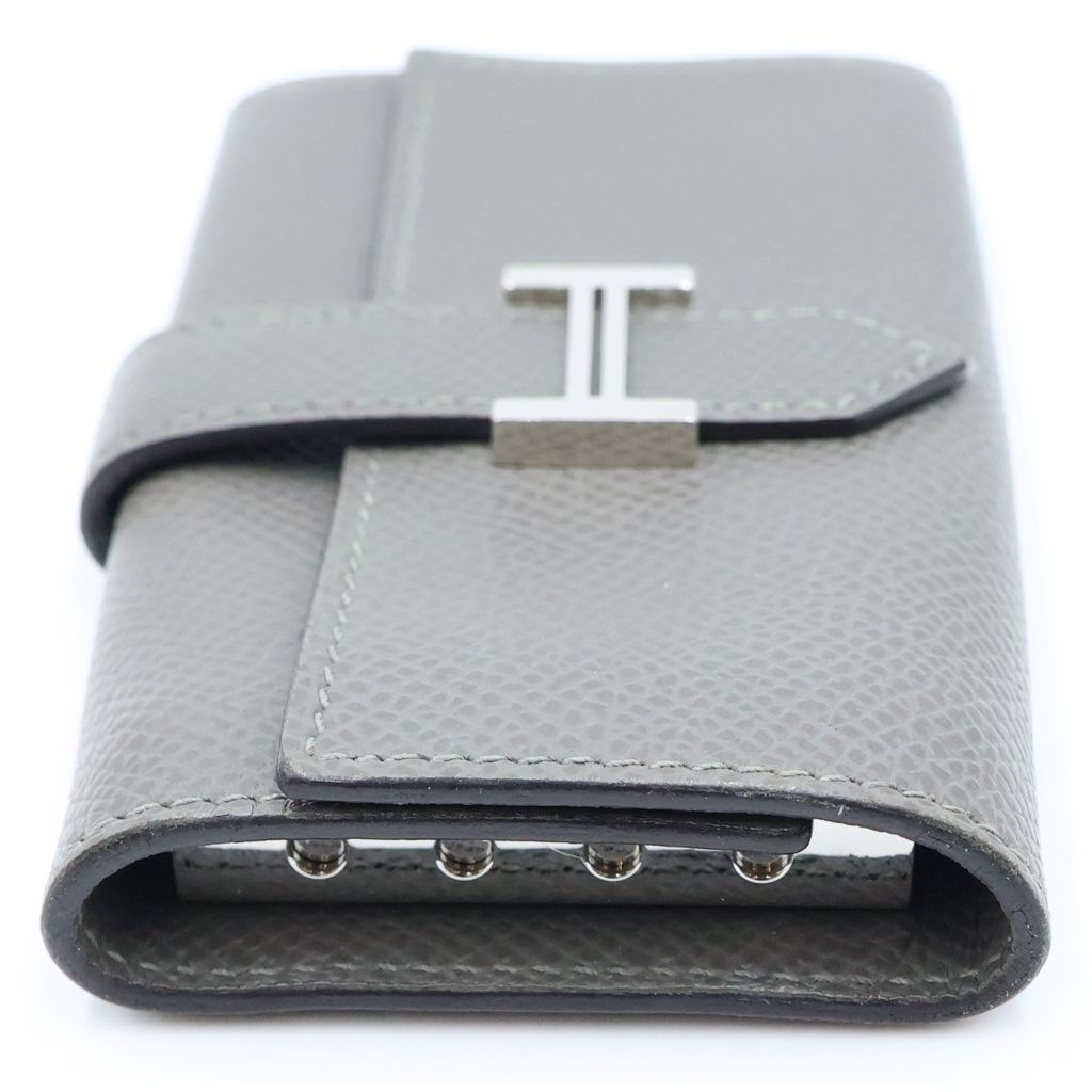 Hermes Bearn Key Case Silver Gray Key Holder — view 3