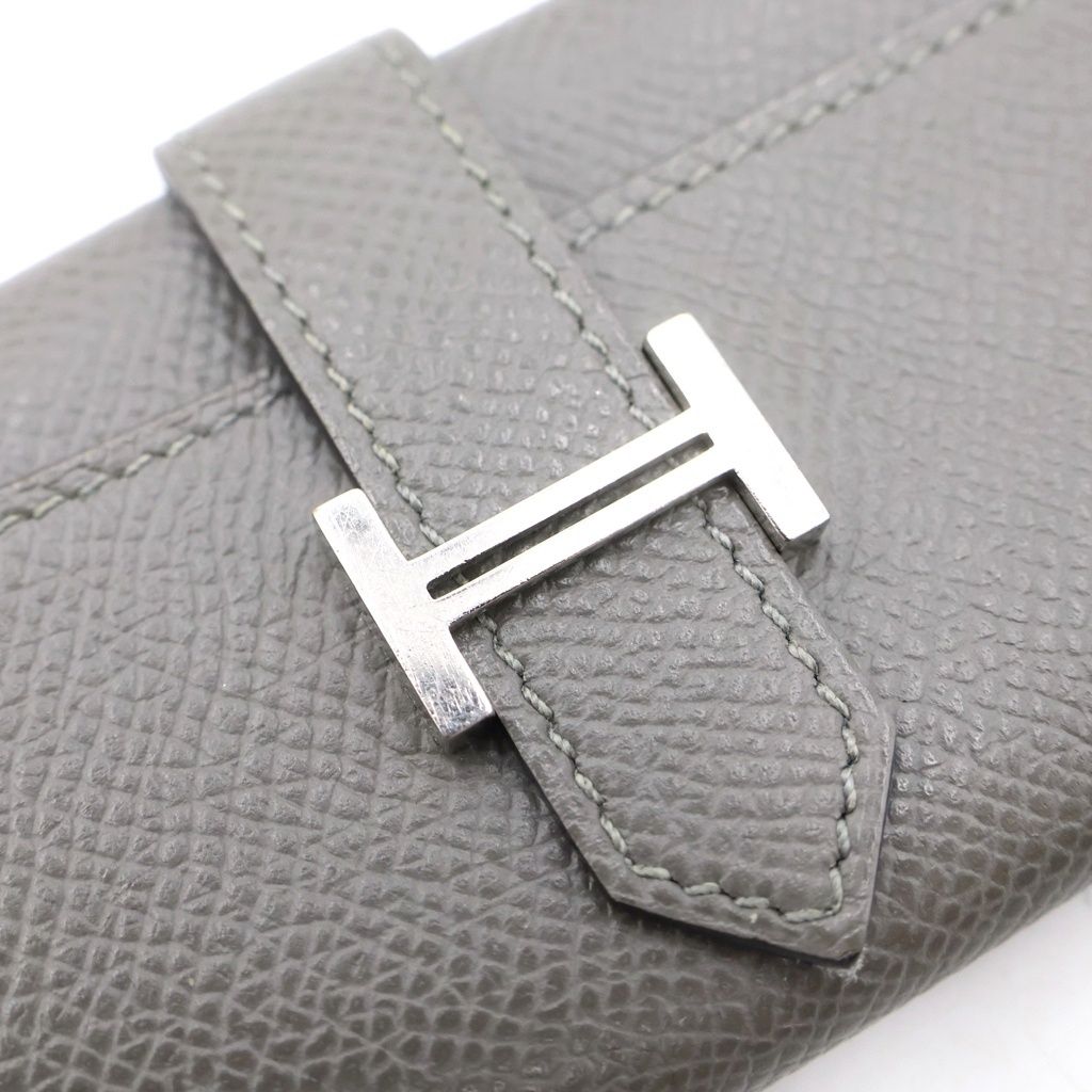 Hermes Bearn Key Case Silver Gray Key Holder — view 5