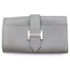 Hermes Bearn Key Case Silver Gray Key Holder