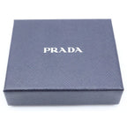 Prada Triangle Logo Compact Wallet Bifold Black Tessuto Nylon — view 6