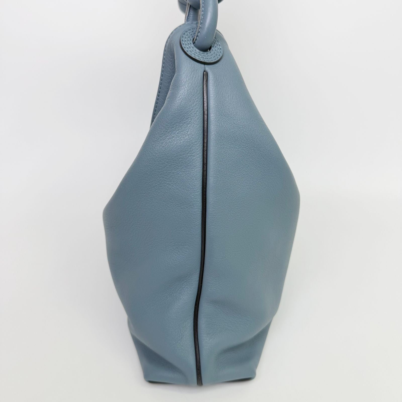 Loewe Flamenco Knot Hobo Shoulder Bag Leather Blue Vintage — view 6