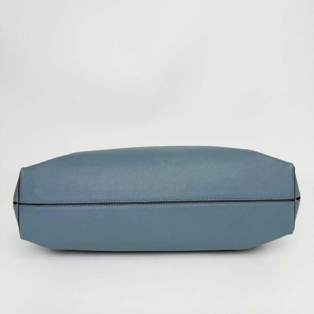 Loewe Flamenco Knot Hobo Shoulder Bag Leather Blue Vintage — view 8