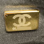 Chanel CC Logo Quilted Chain Wallet Shoulder Bag Black Gold Caviar Leather — view 5
