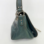 Dior Gaucho Saddle Shoulder Bag Leather Blue Vintage — view 6