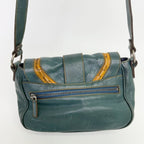 Dior Gaucho Saddle Shoulder Bag Leather Blue Vintage — view 4