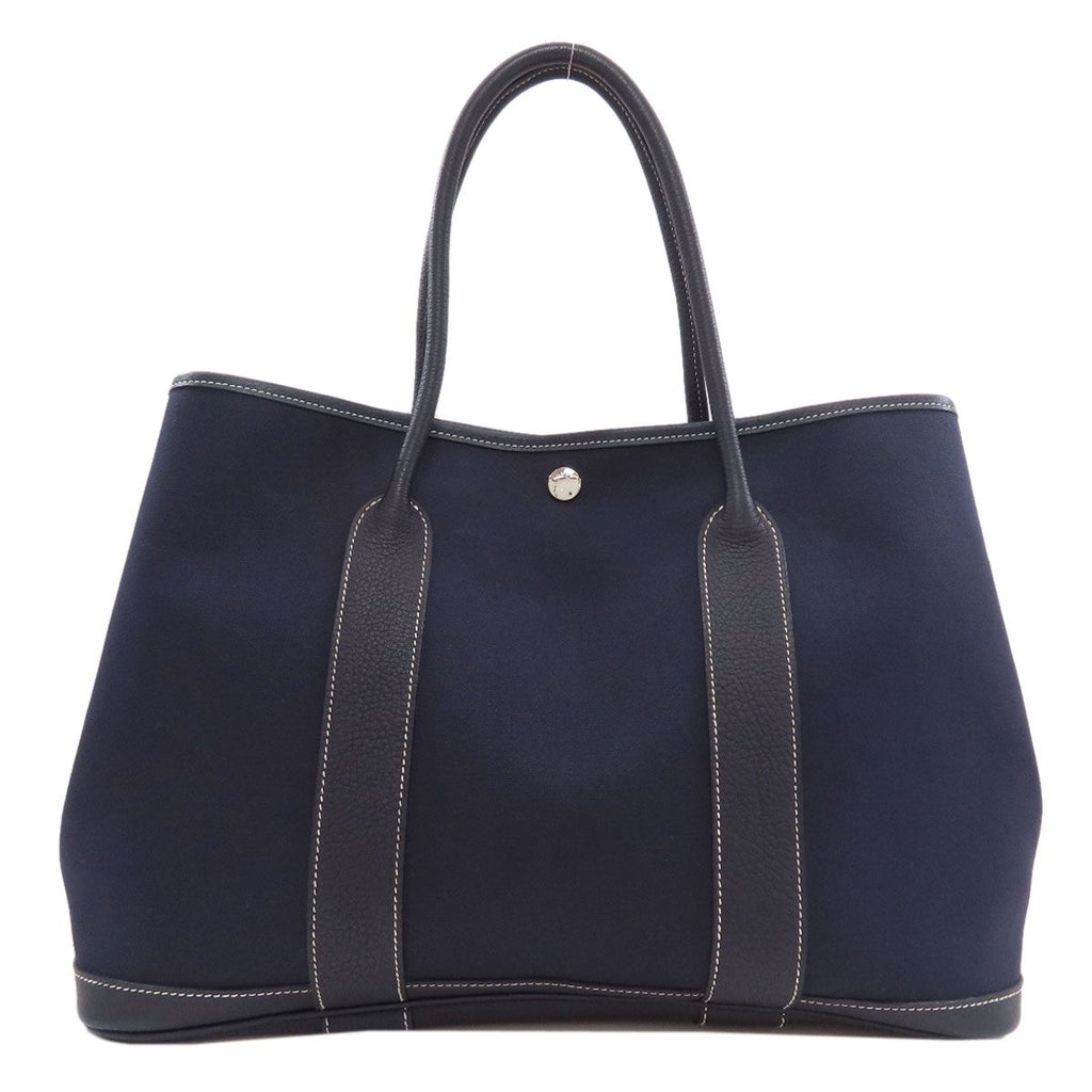 Hermes Garden Party PM Silver Handbag Toile Officier