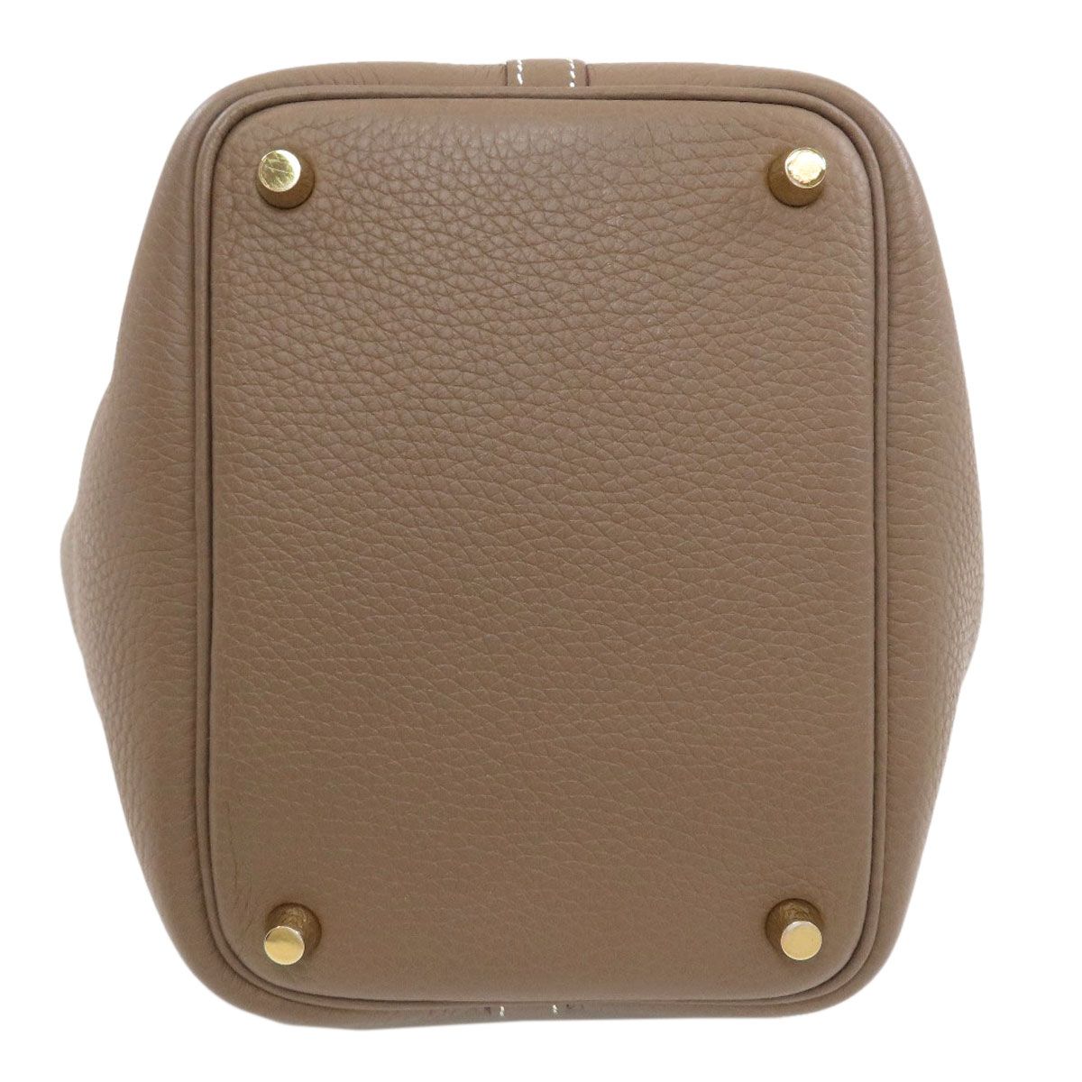 Hermes Picotin Lock PM Etaupe Gold Handbag Taurillon — view 4