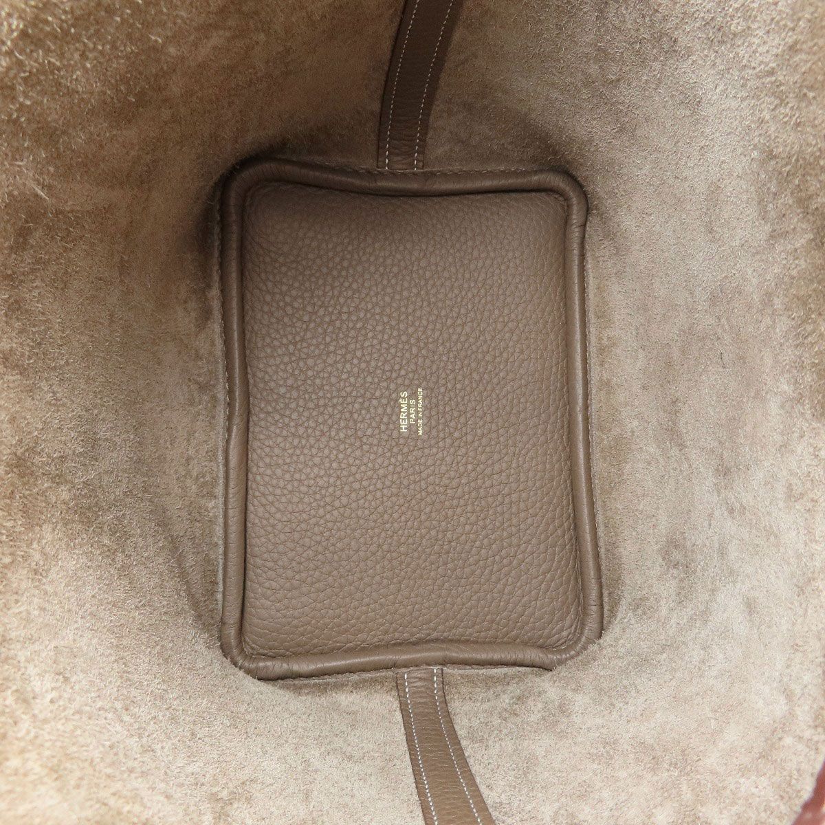 Hermes Picotin Lock PM Etaupe Gold Handbag Taurillon — view 5