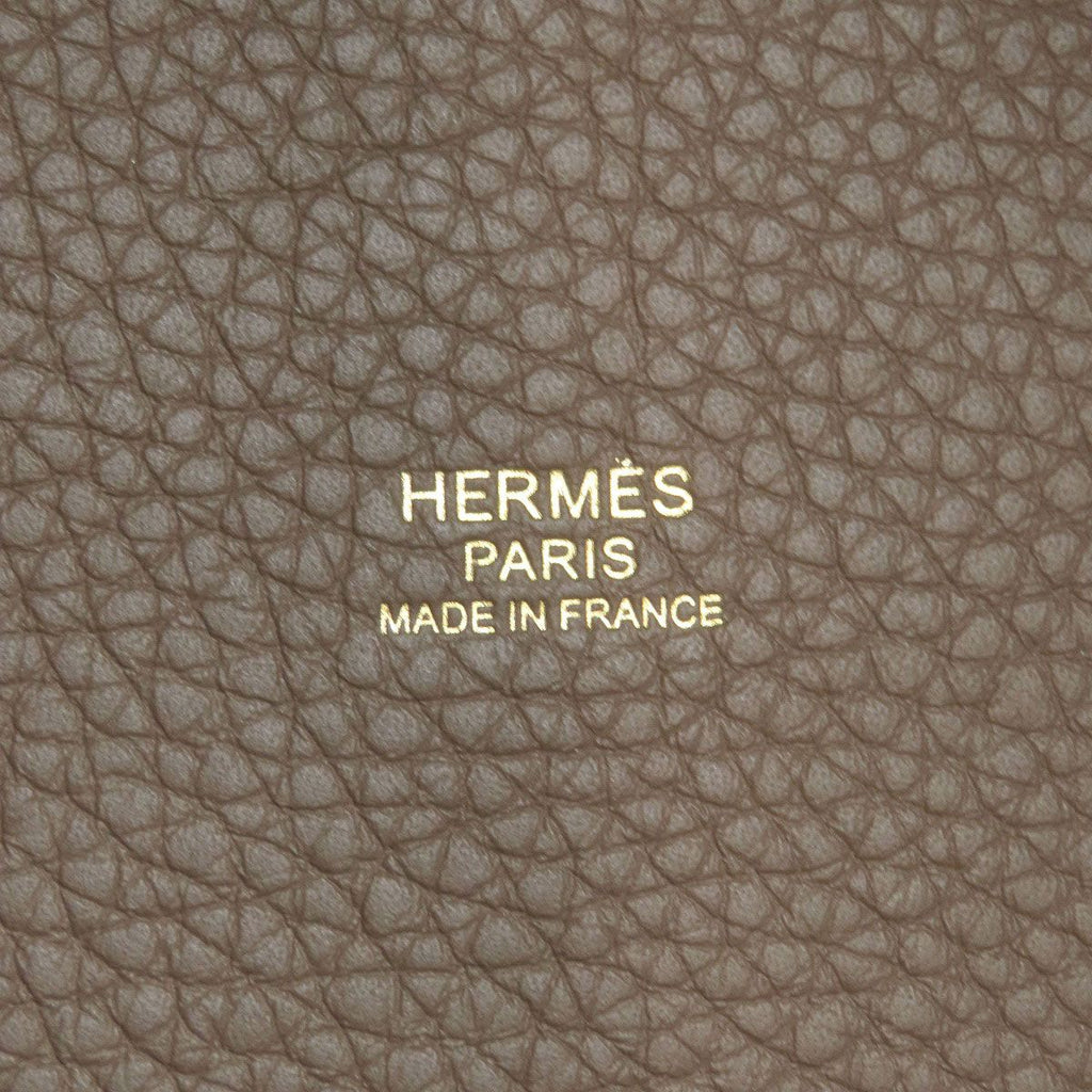 Hermes Picotin Lock PM Etaupe Gold Handbag Taurillon — view 6