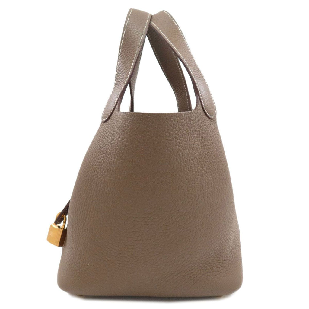 Hermes Picotin Lock PM Etaupe Gold Handbag Taurillon — view 3