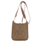 Hermes Evelyne TPM Etaupe Gold Shoulder Bag Taurillon