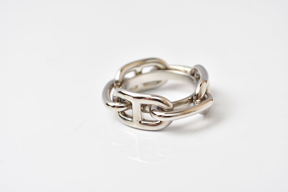 Hermes Scarf Ring Holder Chaine D'ancre Silver — view 2