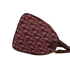 Dior Trotter Pattern Canvas Leather Mini Boston Bag Bordeaux — view 6