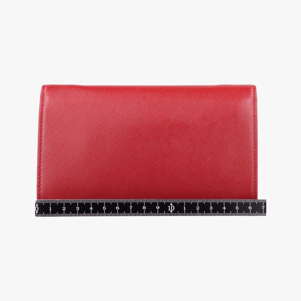 Prada Envelope Red Orange Saffiano Leather — view 2