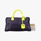Loewe Amazona 36 Purple Fluorescent Yellow Leather