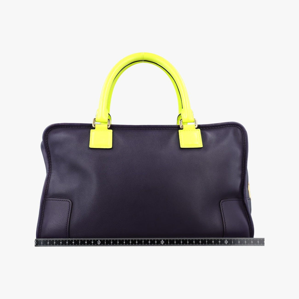 Loewe Amazona 36 Purple Fluorescent Yellow Leather — view 2