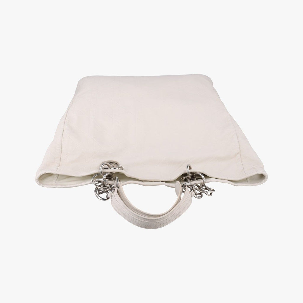 Dior Cannage Soft Shopping White Lambskin — view 8