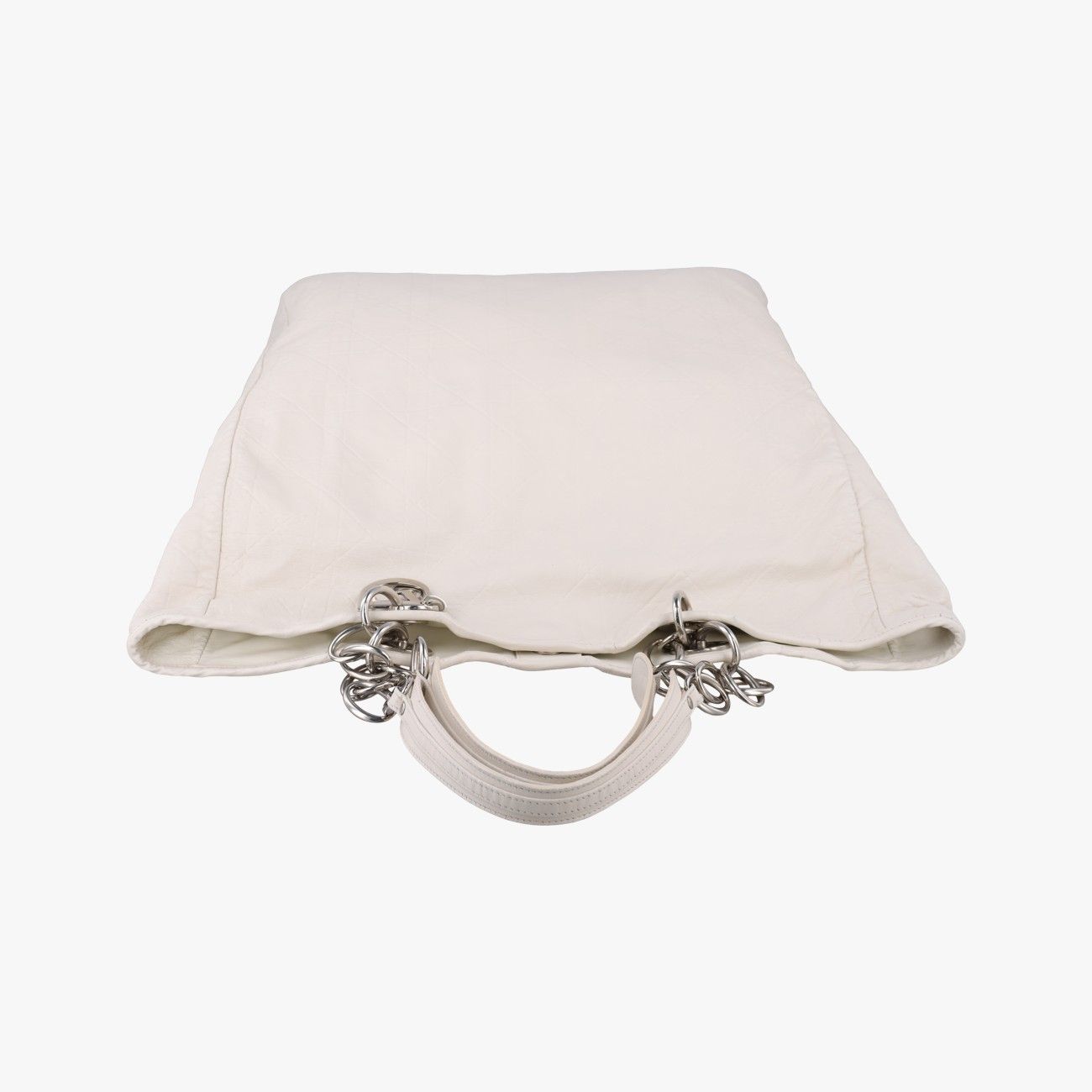 Dior Cannage Soft Shopping White Lambskin — view 8