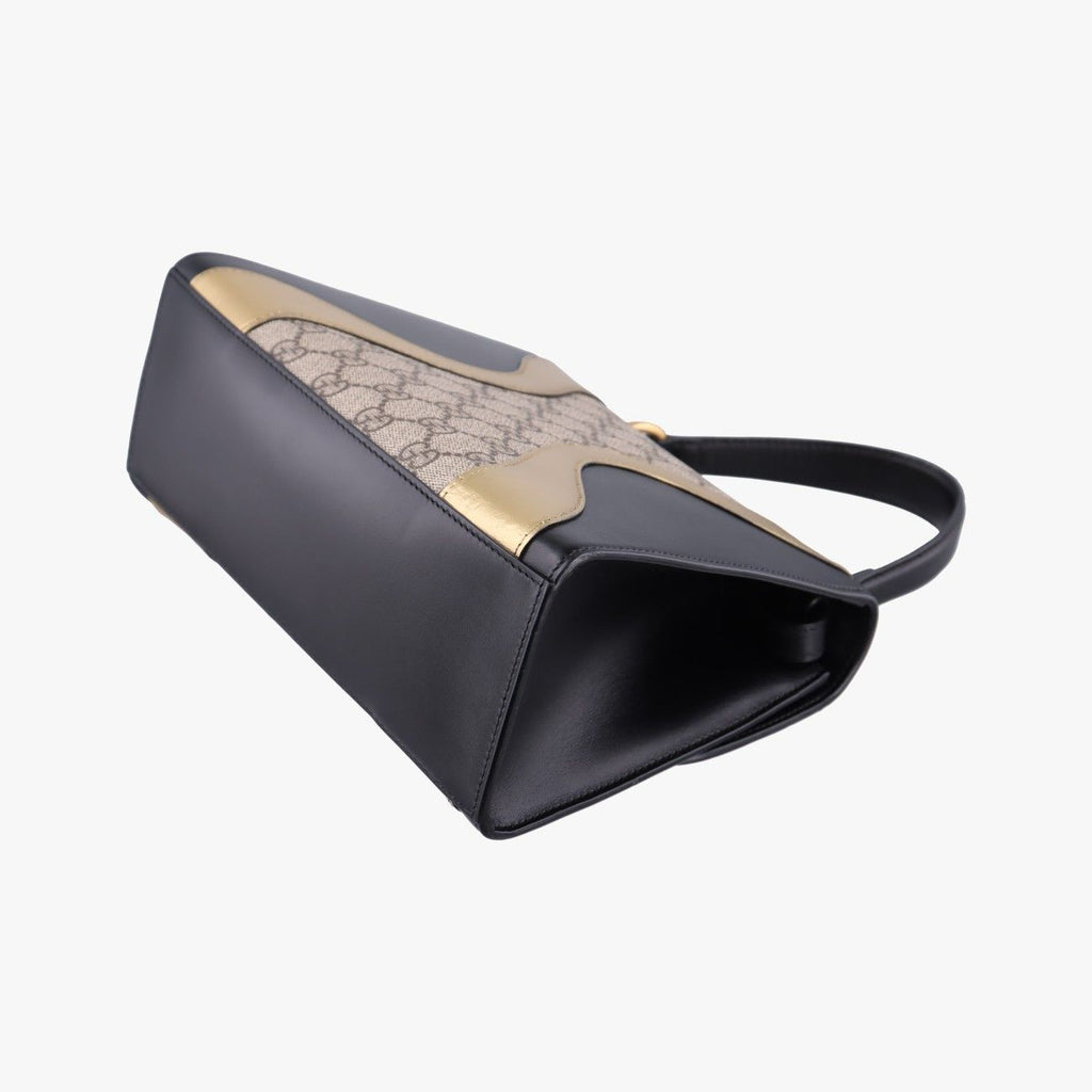 Gucci Ojiride Beige Black Gold Leather — view 6