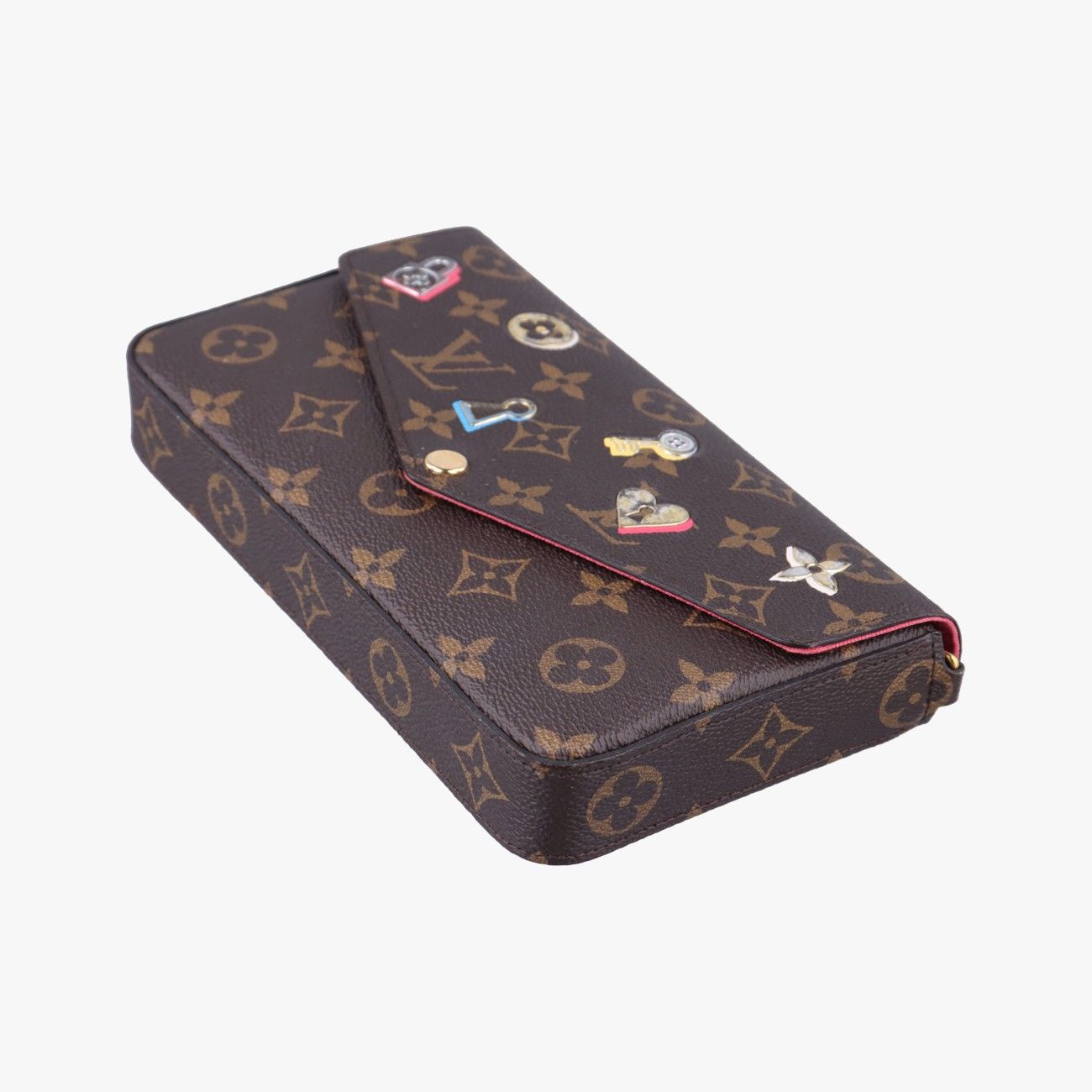 Louis Vuitton Lovelock Pochette Felicie Brown Fuchsia Monogram — view 4