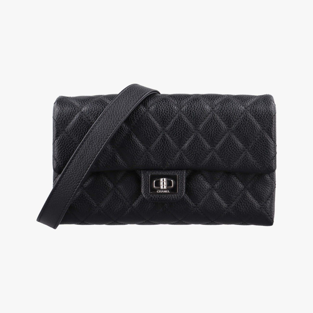 Chanel Quilted 2.55 Black Leather Handbag