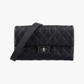 Chanel Quilted 2.55 Black Leather Handbag