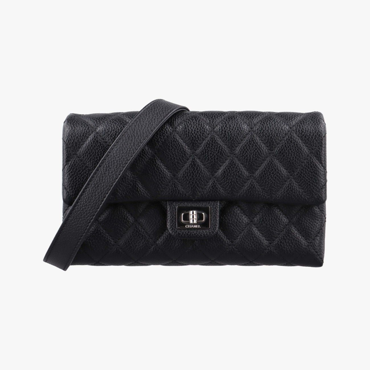 Chanel Quilted 2.55 Black Leather Handbag