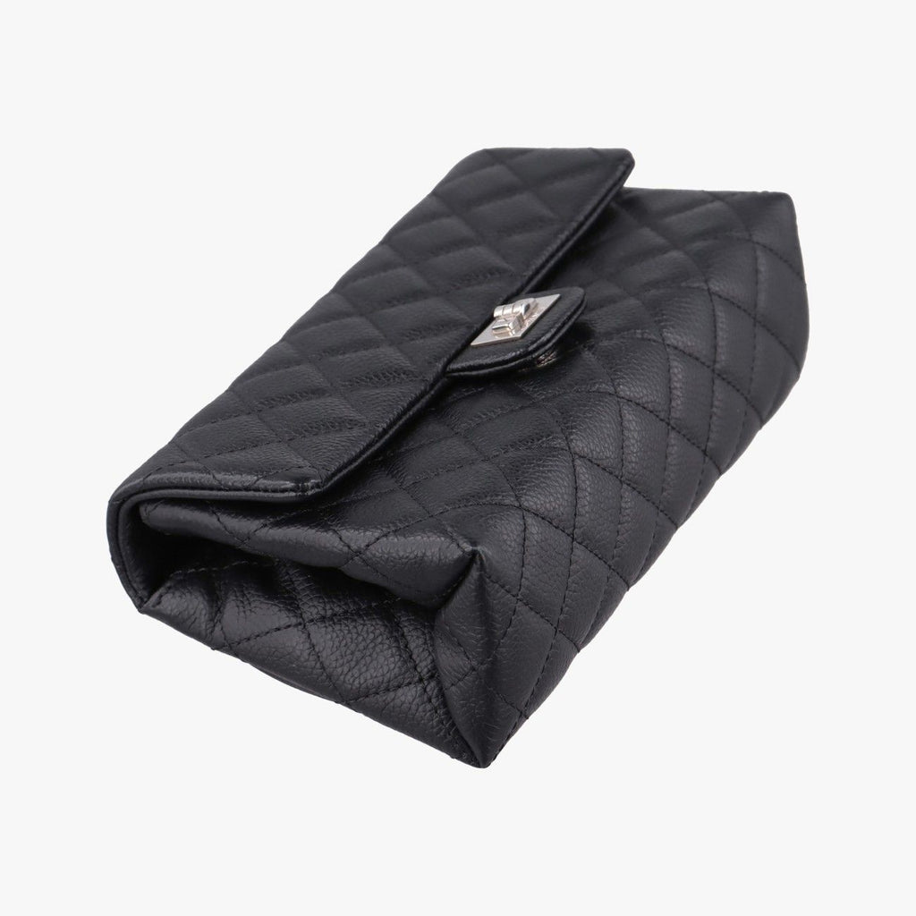Chanel Quilted 2.55 Black Leather Handbag — view 5
