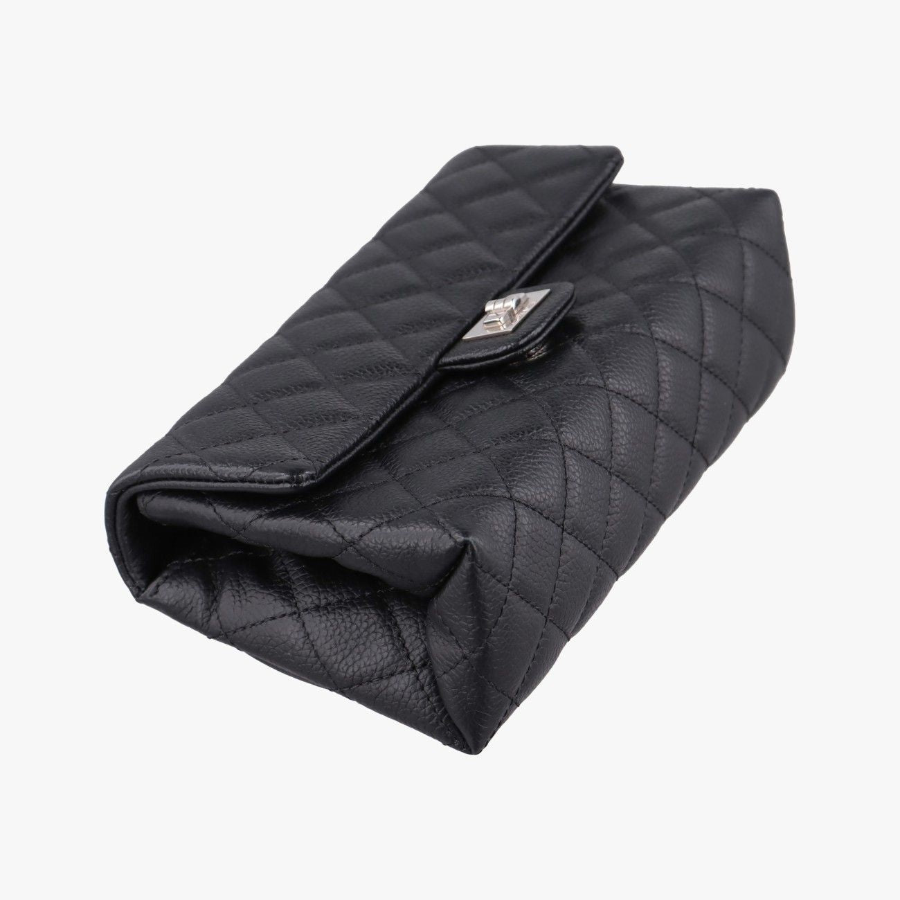 Chanel Quilted 2.55 Black Leather Handbag — view 5