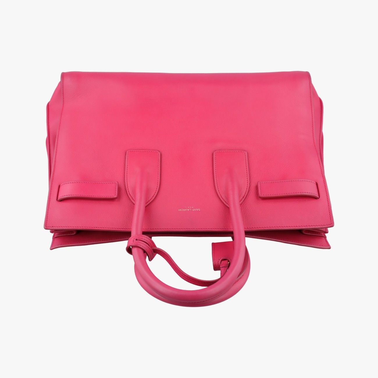 Saint Laurent Sac de Jour Small Rose Red Leather Handbag — view 8