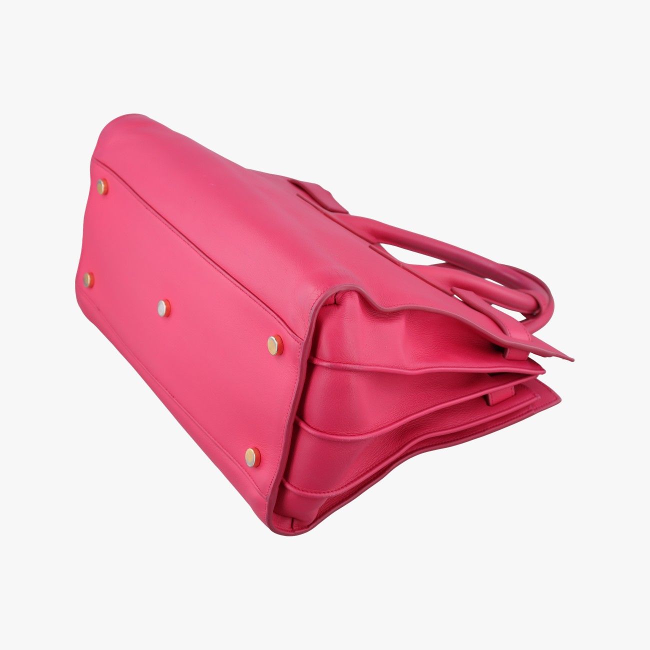 Saint Laurent Sac de Jour Small Rose Red Leather Handbag — view 4
