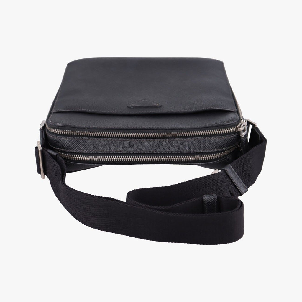 Prada Messenger Black Saffiano Leather — view 8
