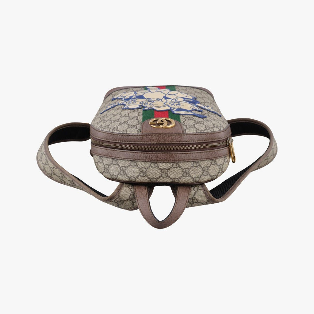 Gucci Three Little Pigs Brown Multicolor Backpack — view 8