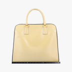 Prada Open Tote Bag Yellow Saffiano Patent 7 — view 2