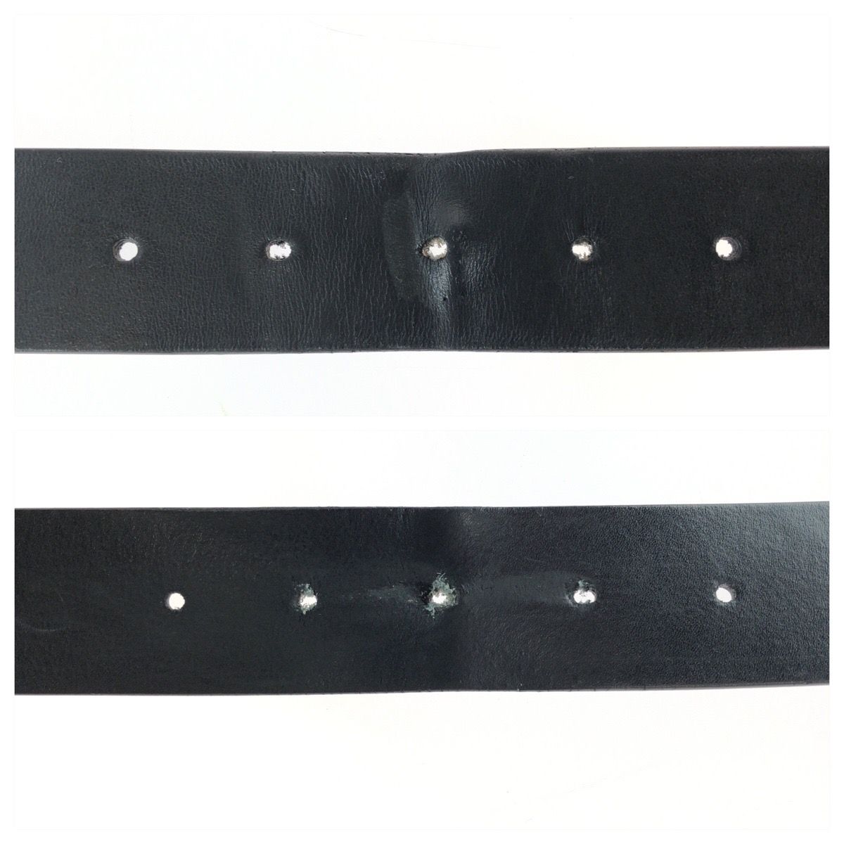 Celine Logo Print Western 90 Black White Silver Leather Belt — view 5