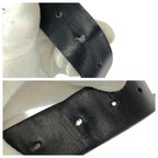 Celine Logo Print Western 90 Black White Silver Leather Belt — view 7