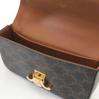 Celine Triomphe Claude Shoulder Bag Brown — view 6