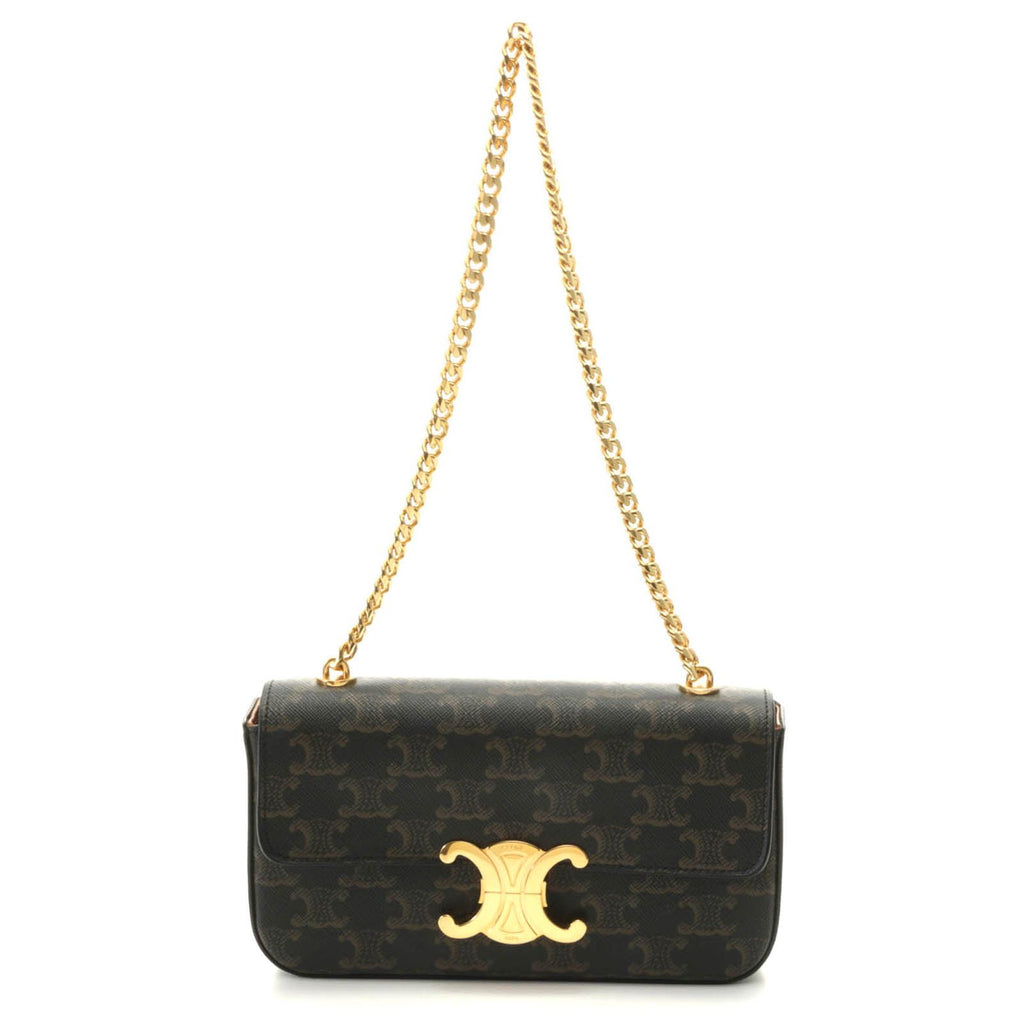 Celine Triomphe Claude Shoulder Bag Brown