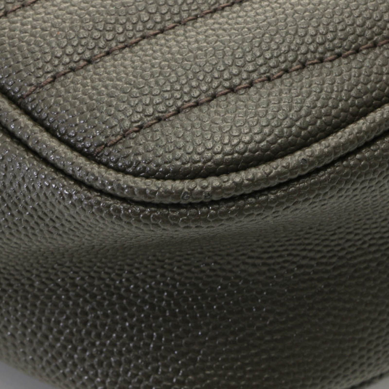 Saint Laurent Lou Mini Shoulder Bag Leather Gray with Tassel — view 5