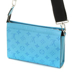 Louis Vuitton Gaston Wearable Wallet Taigarama Tropical Blue Shoulder Bag — view 2