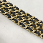 Chanel Shoulder Bag Quilted Lambskin Black Gold — view 8