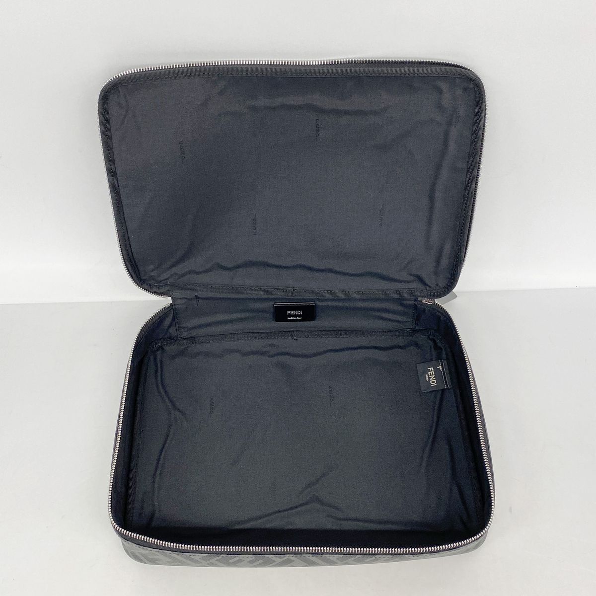 Fendi Pouch Gray Black Silver — view 4
